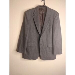 Bert Pulitzer Vintage Herringbone Camel Hair Blend Blazer Sport Coat Mens 42R